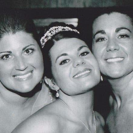 Her sisters and her. Left to right: Danielle, Joann, Andrea