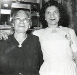 Great Grandma Giuseppa on the left, Grandma Fay on the right. The meatballs are theirs