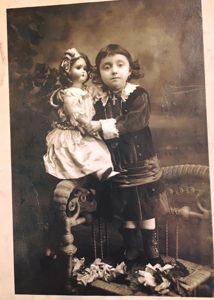 Grandma Pizzo as a child. Her recipe is the Sicilian steak